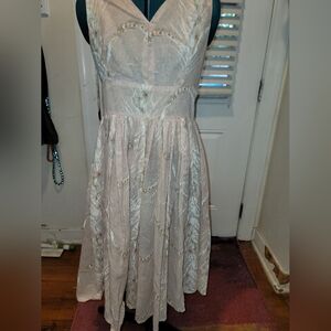 Vintage Handmade Pink Dress (6, 8)